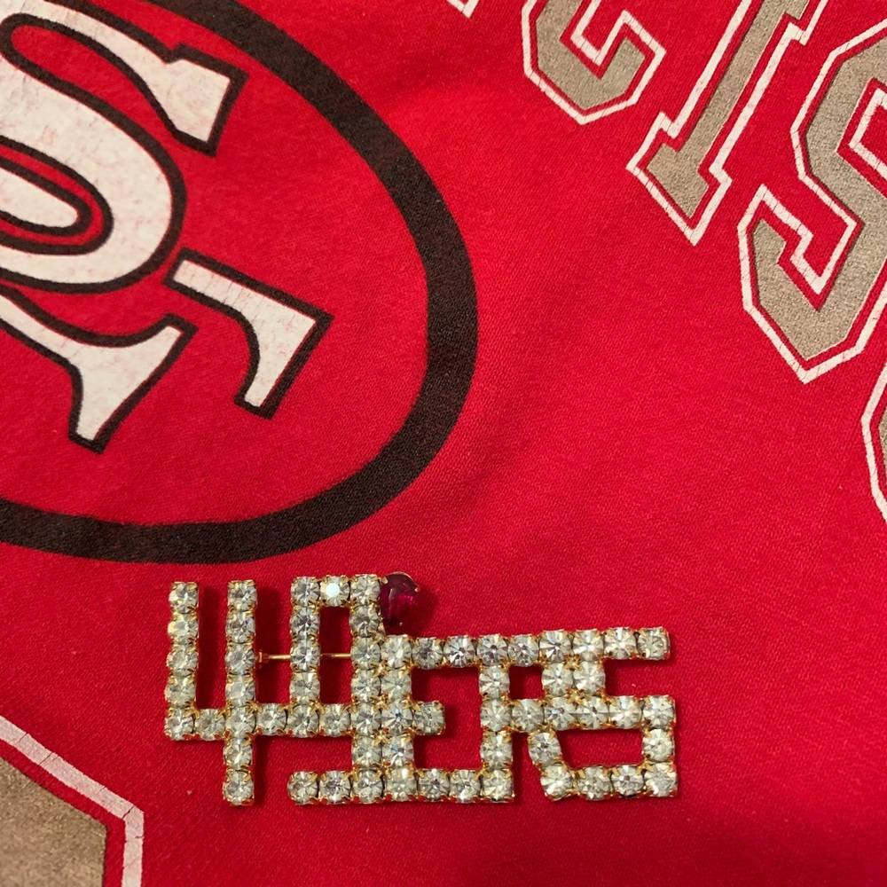NFL San Francisco 49ers Jeweled Brooch